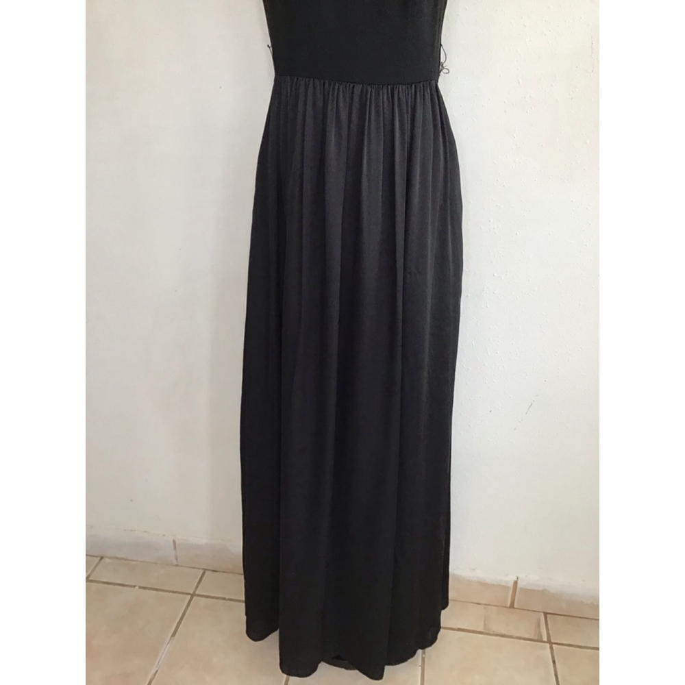 White Vera Wang Women’s Elegant Sofiscicate Black One Shoulder Maxi Dress Size 8 - Picture 6 of 15